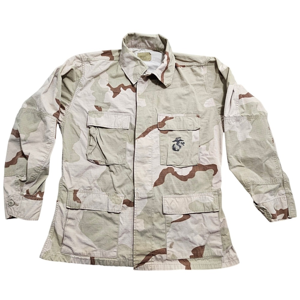 USMC Desert Camo Combat Coat Field Jacket Medium Regular 3-Color Camo *